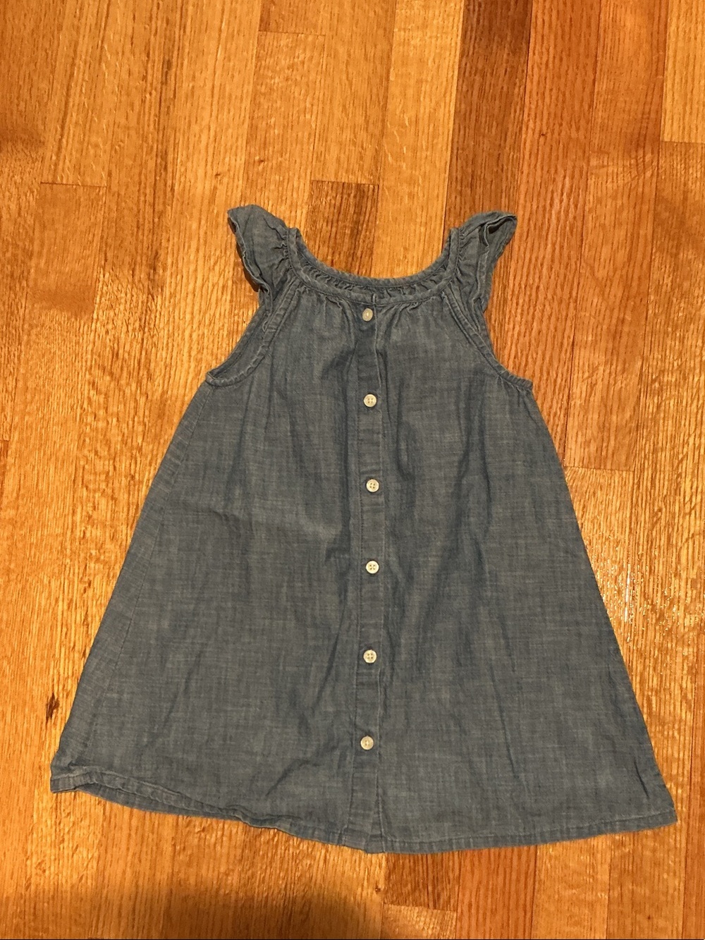 GAP Girls Chambray Blue Sundress with Flutter Straps